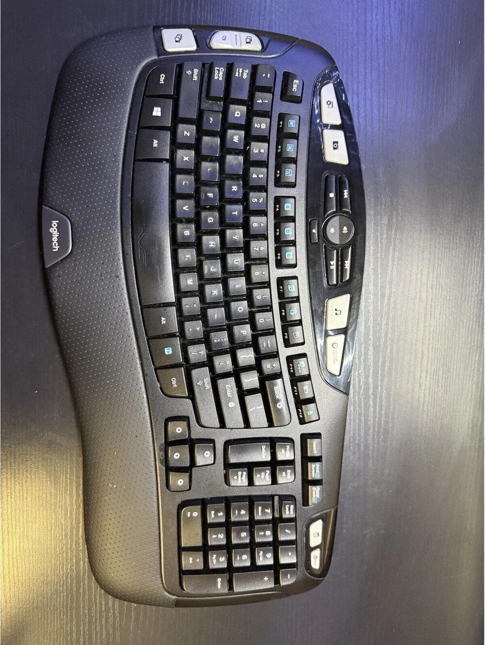 Logitech K350 Wave Wireless Ergonomic Keyboard Y-R0053 No USB Receiver